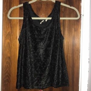 Crushed velvet tank.